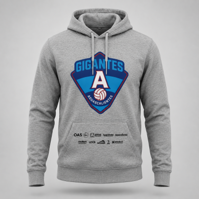 SUDADERA ESCUDO OFICIAL GRIS UNISEX