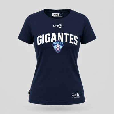 PLAYERA ESCUDO CENTRAL AZUL DAMA