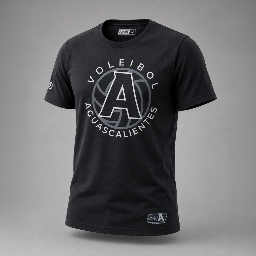 PLAYERA EMBLEMA VOLLEY GRIS CABALLERO